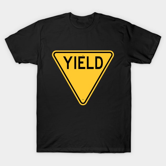 Retro Yield Sign 2 (new) T-Shirt by GloopTrekker